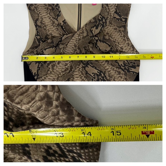 Vince Camuto Python Print Sleeveless Twist Front Fitted Career Dressy Blouse - Picture 15 of 16
